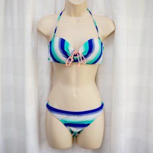 Hobie Striped Bikini w. Padded Underwire Cups